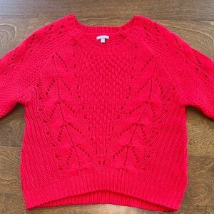 NWOT juniors M Vibrant red Knit Sweater